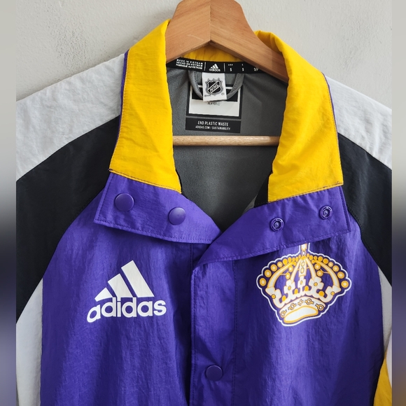 Adidas NHL Los Angeles Kings Reverse Retro RR Jacket Windbreaker Men's Small - Picture 3 of 8